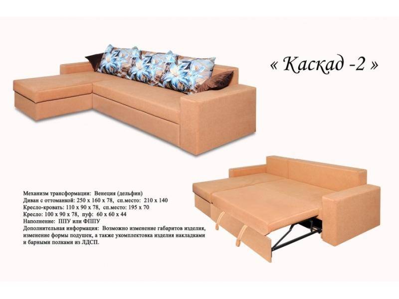угловой диван каскад 2 в Тюмени