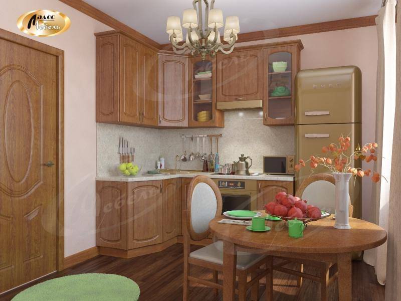 коричневая угловая кухня дуэт в Тюмени