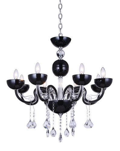 подвесная люстра crystal lux luccila sp8 черная в Тюмени
