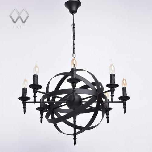 подвесная люстра mw-light замок 249017208 черная в Тюмени