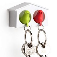 держатель+брелок для ключей двойной mini sparrow зеленый-красный в Тюмени