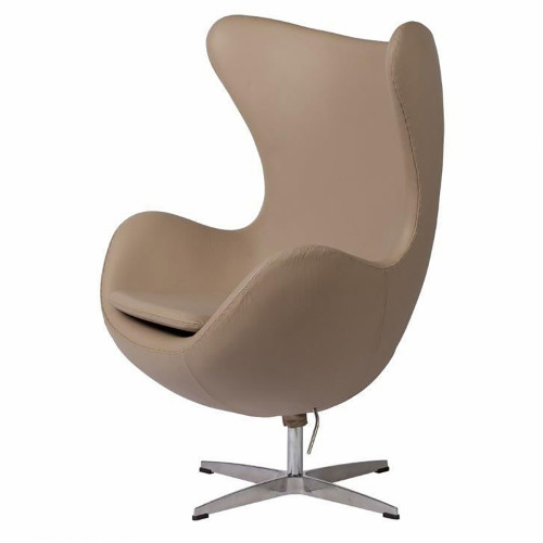 кресло egg chair кожа темно-бежевое в Тюмени