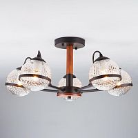 потолочная люстра eurosvet livia 70081/5 черный в Тюмени