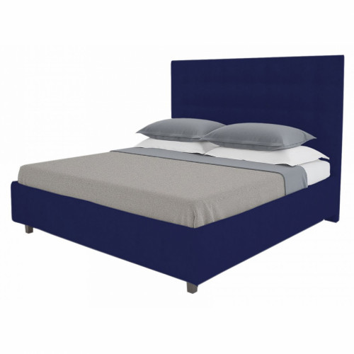 кровать двуспальная 160х200 синяя royal black в Тюмени
