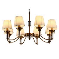 люстра walters 8 от delight collection прозрачная/бежевая/латунь в Тюмени