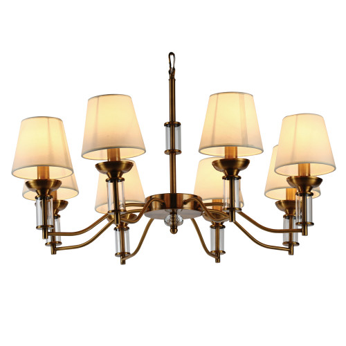 люстра walters 8 от delight collection прозрачная/бежевая/латунь в Тюмени