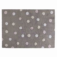 ковер tricolor polka dots серый розовый в Тюмени