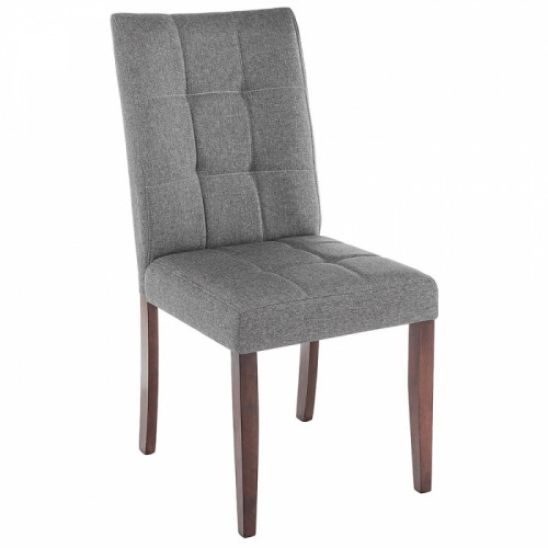стул деревянный madina dark walnut / fabric grey в Тюмени