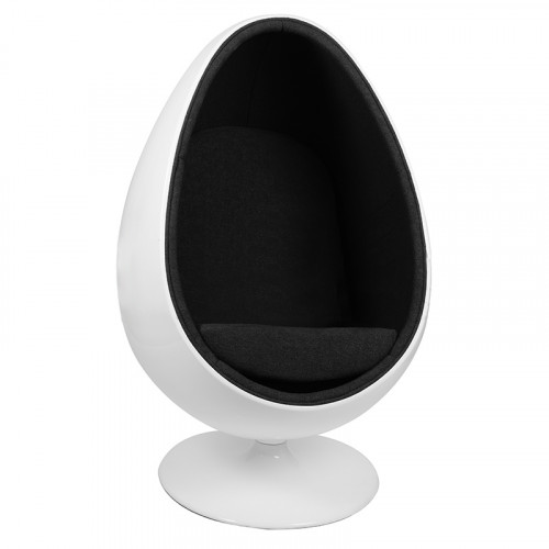 кресло ovalia egg черное в Тюмени