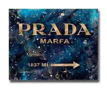 постер prada mafia на синем в золотом a4 в Тюмени