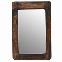 зеркало деревянное настенное со скругленными углами brown wood в Тюмени