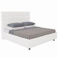 кровать подростковая с мягкой спинкой 140х200 белая shining modern в Тюмени