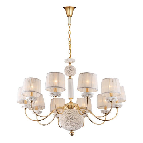 подвесная люстра crystal lux adagio sp10 белая в Тюмени