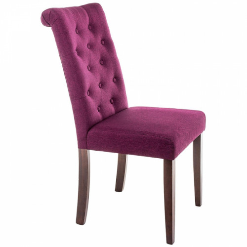 стул деревянный amelia dark walnut / fabric purple в Тюмени