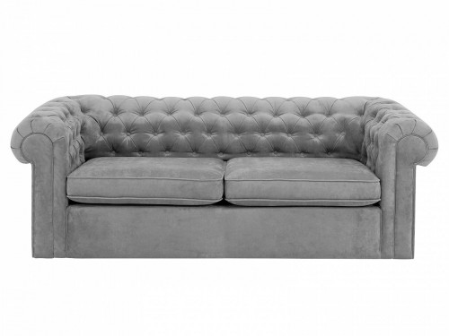 диван chesterfield прямой серый в Тюмени