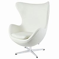 кресло egg chair by arne jacobsen белое в Тюмени