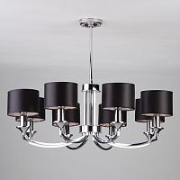 подвесная люстра eurosvet diana 60067/8 хром черная в Тюмени