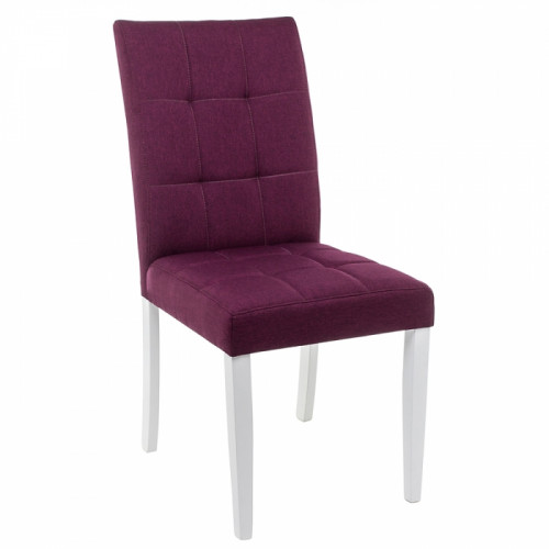 стул деревянный madina white / fabric purple в Тюмени