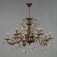 подвесная люстра ambiente alicante 8888/6+6 pb tear drop бронза в Тюмени