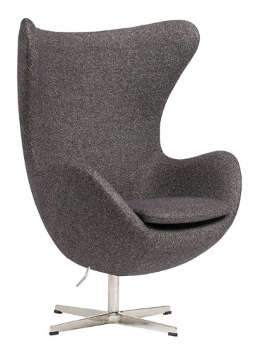 кресло egg chair кашемир серое в Тюмени