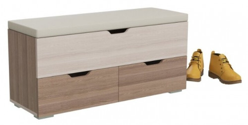 пуфик-скамья 2-4201 флинт, цвет ясень шимо тёмный/ясень шимо светлый в Тюмени