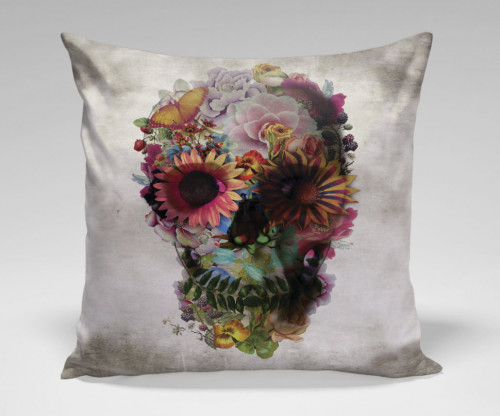 подушка flower skull by ali gulec в Тюмени