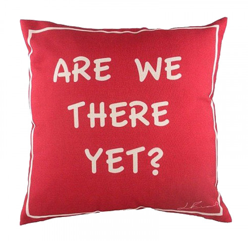 подушка с надписью are we there yet? в Тюмени