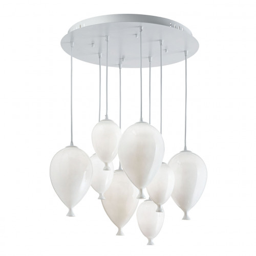 подвесная люстра ideal lux clown sp8 bianco в Тюмени