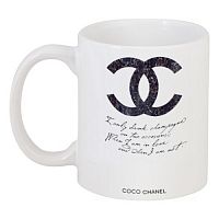 кружка с рисунком drink champagne. coco chanel в Тюмени