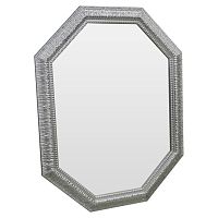 зеркало серебряное восьмиугольное вытянутое с декором silver luxury в Тюмени