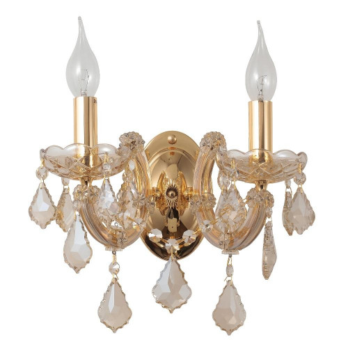 бра crystal lux ines ap2 gold/amber в Тюмени
