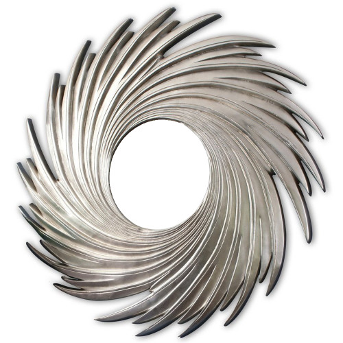 зеркало-солнце в раме свирл серебро в Тюмени