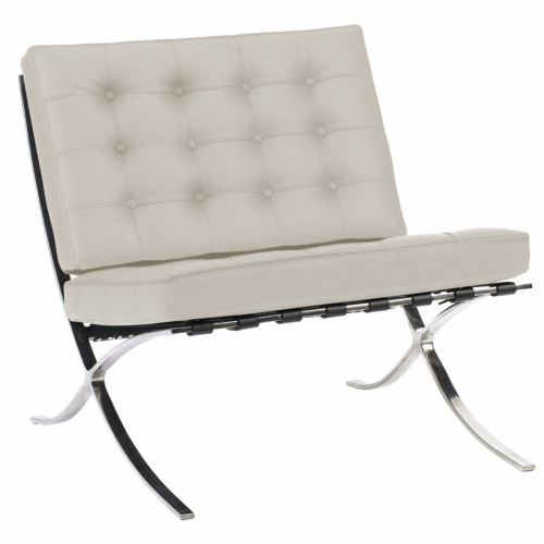 кресло barcelona chair молочное в Тюмени