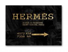 постер hermes без рамки, черный, а4 в Тюмени