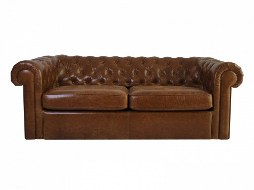 диван chesterfield прямой коричневый в Тюмени