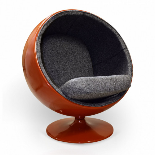 кресло ball chair оранжево-черное в Тюмени