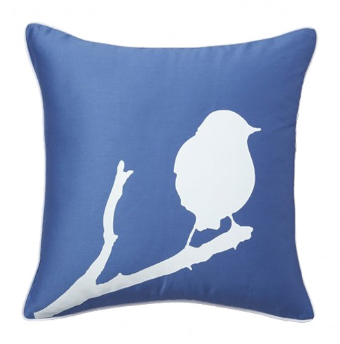 подушка с птичкой lone bird diamond-blue в Тюмени