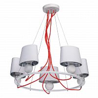 подвесная люстра mw-light лацио 5 103011505 белая в Тюмени