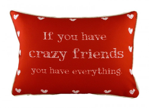 подушка с надписью crazy friends в Тюмени