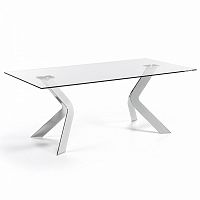 стол virginia 200x100 хром clear c106c07 от la forma (ex julia grup) в Тюмени