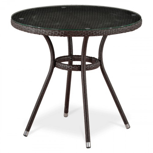 стол из иск. ротанга t283ant-w51-d80 brown в Тюмени