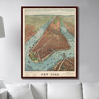 картина: antique map of new york city, 1879г. в Тюмени