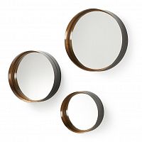 комплект зеркал металлических черно-золотой wilson от la forma (ex julia grup), 3 штуки в Тюмени