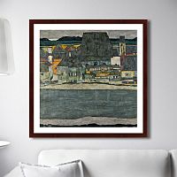 картина: casas junto al rio. la ciudad vieja, 1914г. в Тюмени