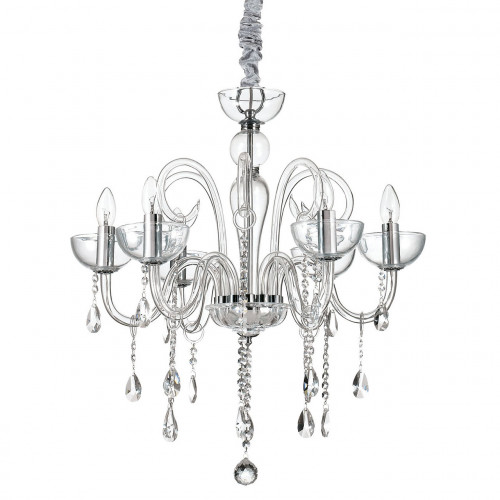 подвесная люстра ideal lux canaletto sp6 trasparente в Тюмени