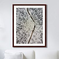 картина: winter road view в Тюмени