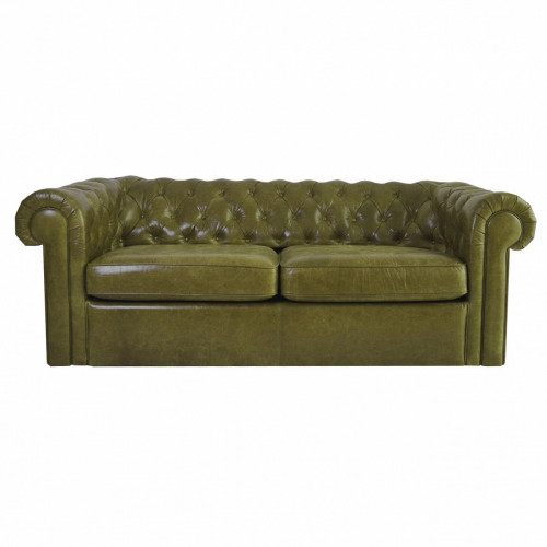 диван chesterfield двухместный прямой оливковый в Тюмени