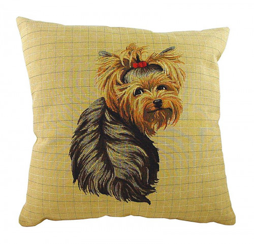 подушка с фото йоркширского терьера yorkie sitting в Тюмени