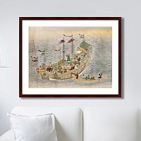 картина: scenes of traders in nagasaki, 1750г. в Тюмени