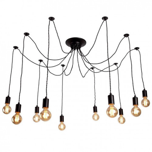 подвесная люстра arte lamp 76 a9184sp-10bk в Тюмени